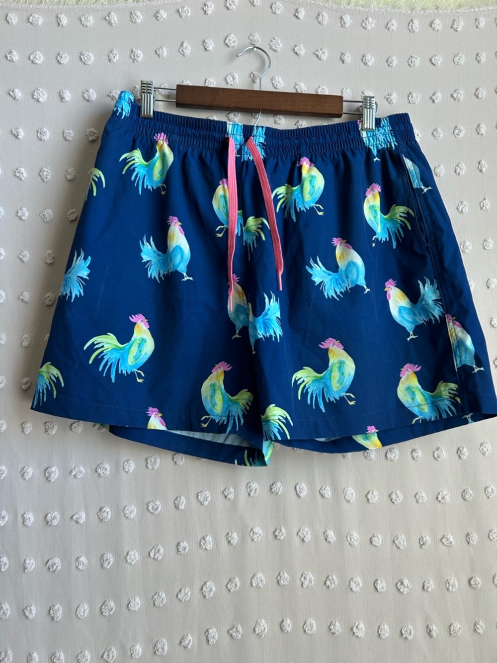 Chubbies Men’s Fowl Plays 5.5” Inseam Lined Swim Trunks Sz XL Navy